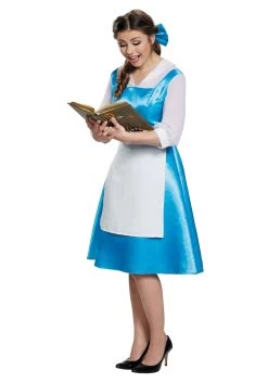 Disguise Beauty And The Beast Belle Blue Costume Dress For Adults -Halloween Costume Shop adult belle blue costume dress alt 3