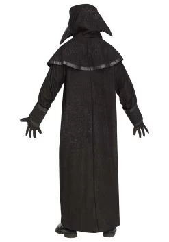 Fun World Black Plague Doctor Costume For Adults -Halloween Costume Shop adult black plague doctor costume alt 1
