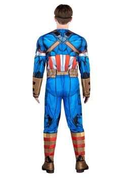 JAZWARES Men's Captain America Costume With Muscles -Halloween Costume Shop adult captain america qualux costume alt 3