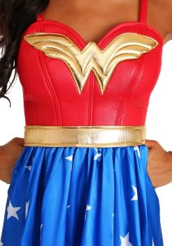 Deluxe Long Dress Wonder Woman Adult Costume For Women 12 Deluxe Long Dress Wonder Woman Adult Costume For Women -Halloween Costume Shop adult deluxe long dress wonder woman costume alt2