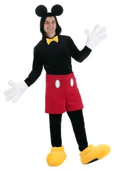 Deluxe Mickey Mouse Disney Costume For Adults -Halloween Costume Shop adult deluxe mickey mouse costume alt 11