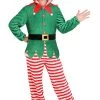 Elf Jumpsuit Costume For Adults -Halloween Costume Shop adult elf onesie costume