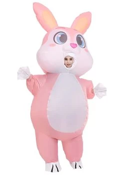 Full Body Pink Bunny Inflatable Costume For Adults