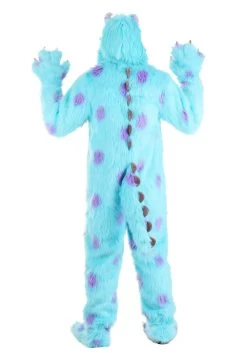 Hooded Disney Monsters Inc Sulley Costume For Adults -Halloween Costume Shop adult hooded monsters inc sulley costume alt 2