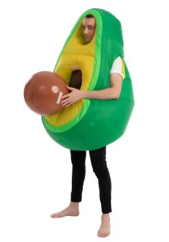 Inflatable Avocado Costume For Adults -Halloween Costume Shop adult inflatable avocado costume alt 5