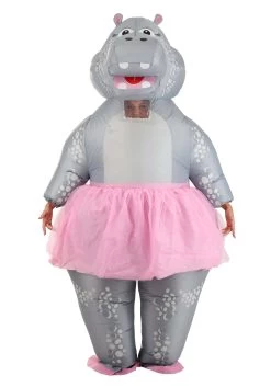 Adult Ballerina Hippo Inflatable Costume