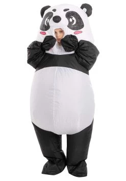 Inflatable Panda Costume For Adults -Halloween Costume Shop adult inflatable panda costume alt 3