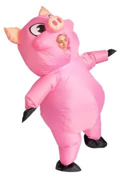Adult Inflatable Piggy Costume -Halloween Costume Shop adult inflatable piggy costume alt 4