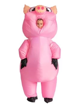 Adult Inflatable Piggy Costume -Halloween Costume Shop adult inflatable piggy costume alt 5