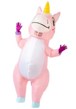 Inflatable Pink Unicorn Costume For Adults