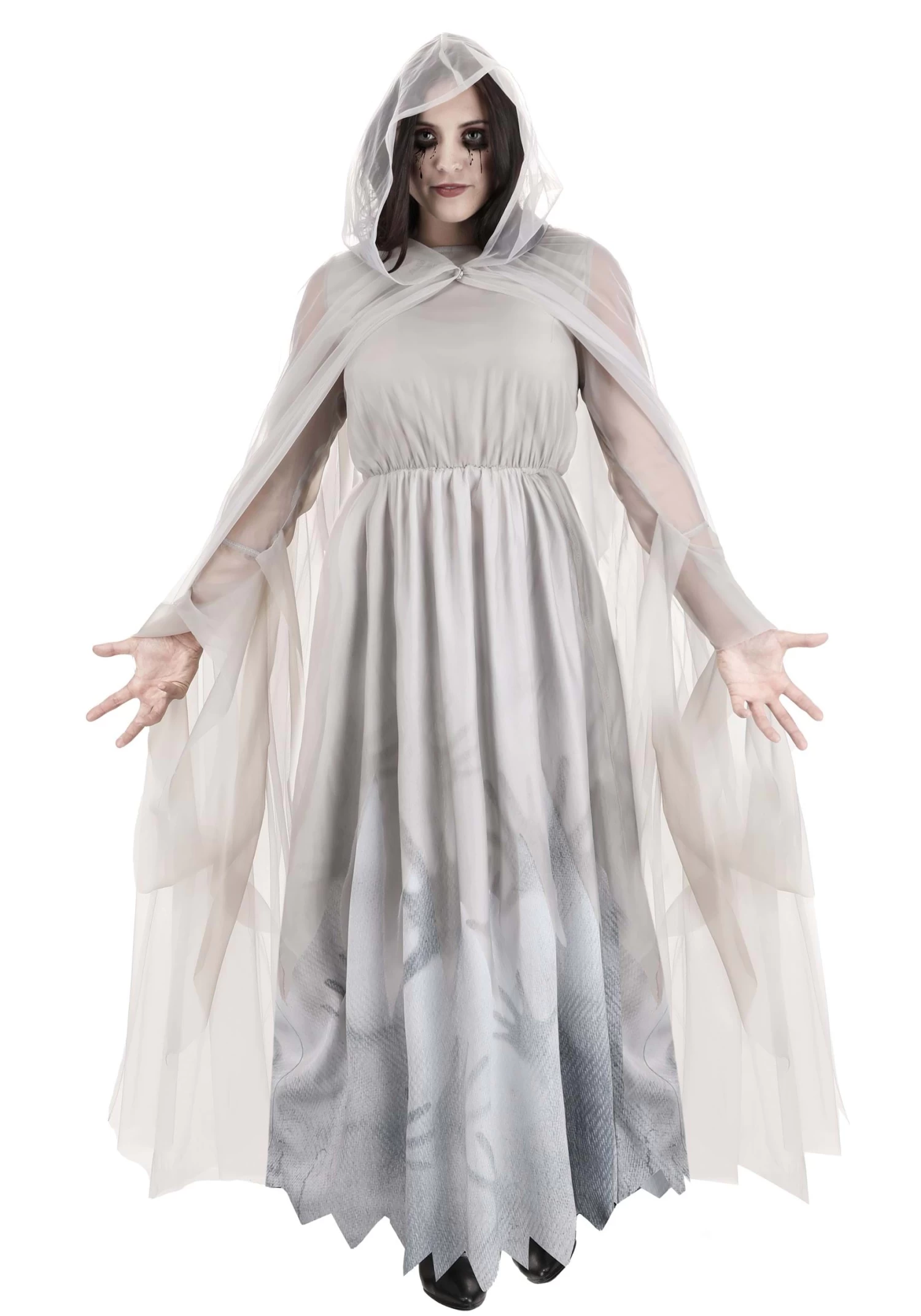 Women's Lady In White Ghost Costume Dress 3 Women's Lady In White Ghost Costume Dress