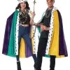 Mardi Gras Cape And Crown Set For Adults -Halloween Costume Shop adult mardi gras cape and crown set