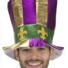 Mardi Gras Top Hat For Adults 1 Mardi Gras Top Hat For Adults -Halloween Costume Shop adult mardi gras top hat