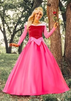 Women's Premium Disney Sleeping Beauty Aurora Costume Dress 13 Women's Premium Disney Sleeping Beauty Aurora Costume Dress -Halloween Costume Shop adult premium disney aurora sleeping beauty costum alt 1