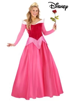 Women's Premium Disney Sleeping Beauty Aurora Costume Dress 20 Women's Premium Disney Sleeping Beauty Aurora Costume Dress -Halloween Costume Shop adult premium disney aurora sleeping beauty costum alt 8