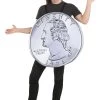 Silver Quarter Costume For Adults