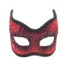 Adult Red Lace Devil Mask -Halloween Costume Shop adult red lace devil mask