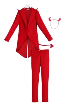Adult Red Suit Devil Costume -Halloween Costume Shop adult red suit devil costume alt 6