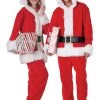Santa's Red Jumpsuit For Adults -Halloween Costume Shop adult santa jumpsuit