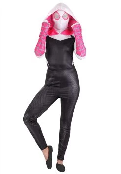 JAZWARES Spider-Gwen Costume For Adults -Halloween Costume Shop adult spider gwen costume alt 2