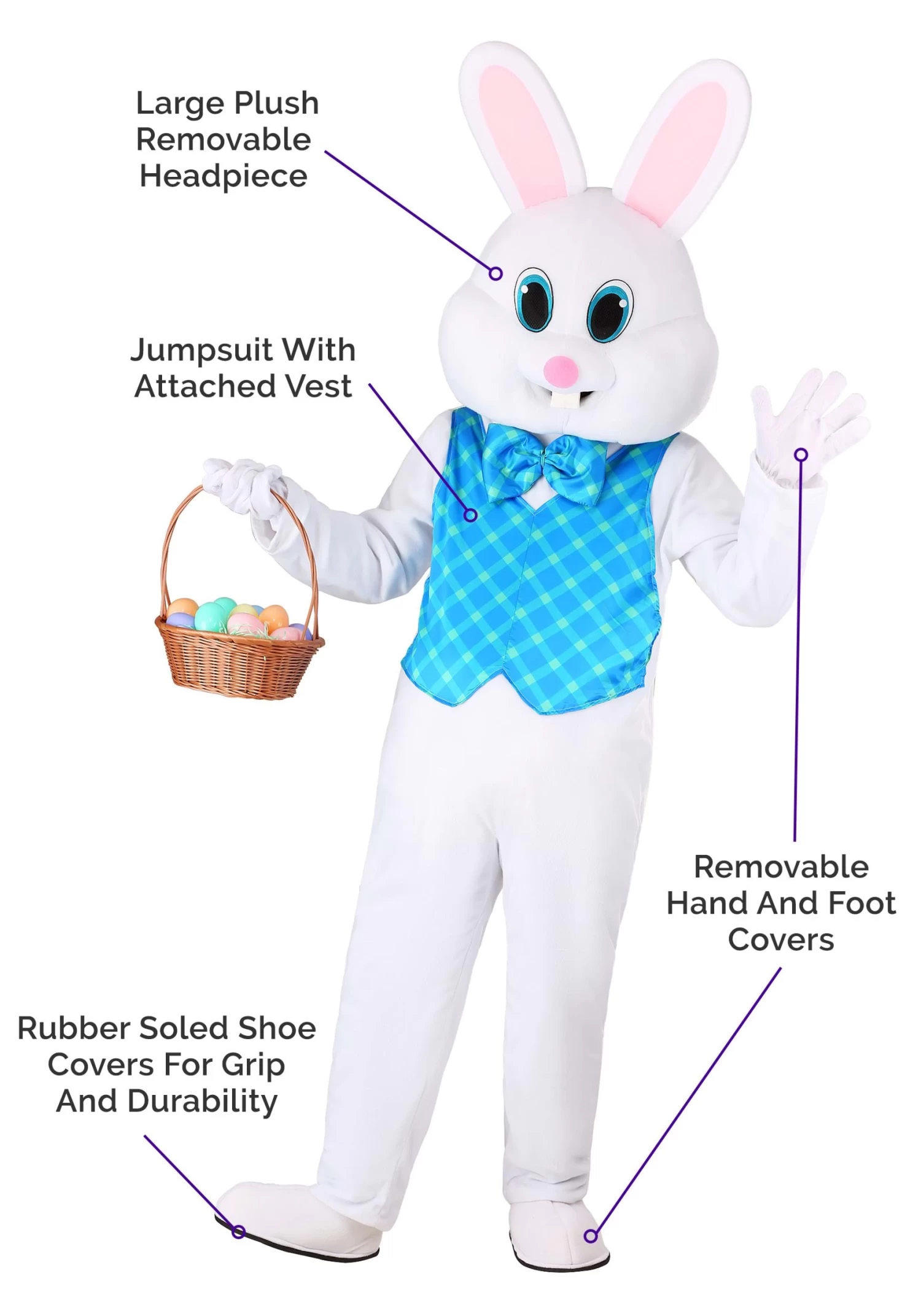 Sweet Easter Bunny Costume For Adults 5 Sweet Easter Bunny Costume For Adults - Image 3