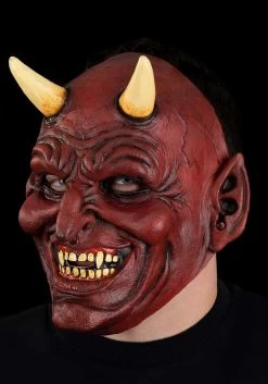 The Devil Full Face Mask For Adults -Halloween Costume Shop adult the devil full face mask alt 3