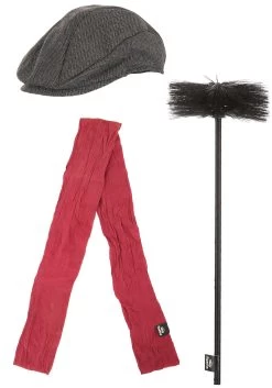Mary Poppins Bert Hat, Scarf & Brush Accessory Kit -Halloween Costume Shop bert hat scarf brush kit alt 4
