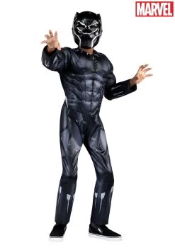 JAZWARES Black Panther Boy's Costume 8 JAZWARES Black Panther Boy's Costume -Halloween Costume Shop black panther child costume alt 1