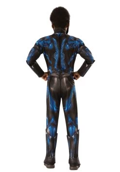 Black Panther Deluxe Battle Suit Costume For Kids -Halloween Costume Shop black panther child deluxe battle blue suit alt 2