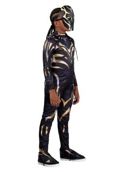 JAZWARES Black Panther Girl's Shuri Black Panther Classic Costume -Halloween Costume Shop black panther child shuri black panther classic co alt 2