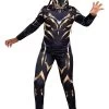 JAZWARES Black Panther Girl's Shuri Black Panther Classic Costume 2 JAZWARES Black Panther Girl's Shuri Black Panther Classic Costume -Halloween Costume Shop black panther child shuri black panther classic costume