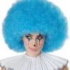 Blue Jumbo Afro Clown Wig -Halloween Costume Shop blue jumbo afro wig