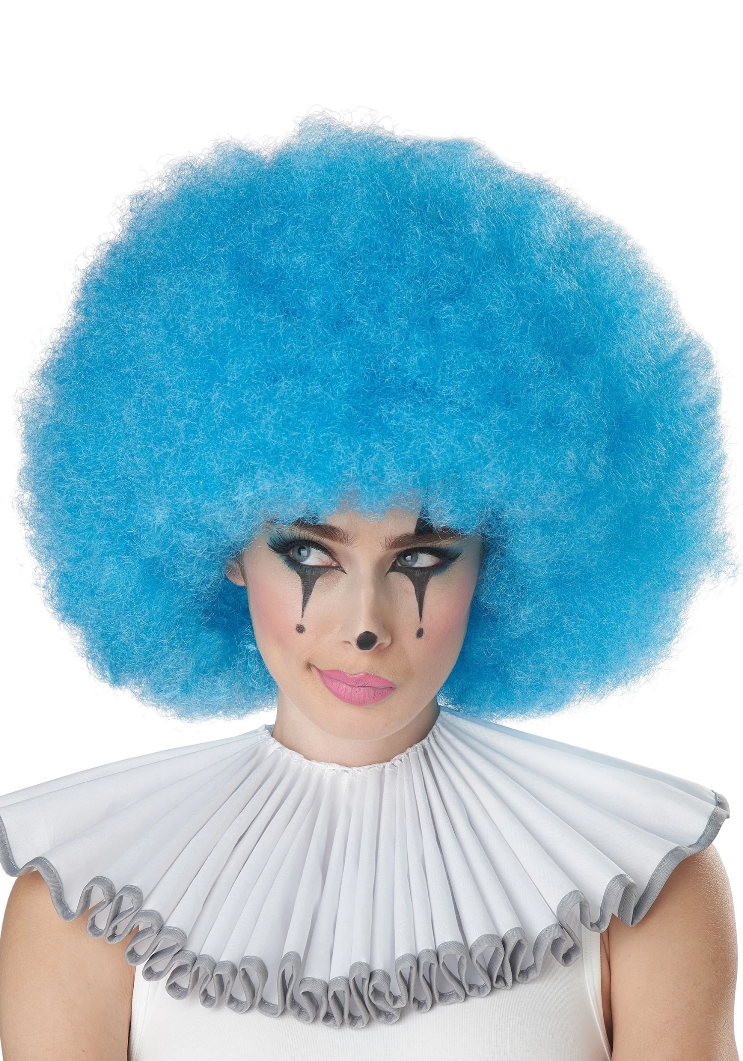 Blue Jumbo Afro Clown Wig 3 Blue Jumbo Afro Clown Wig