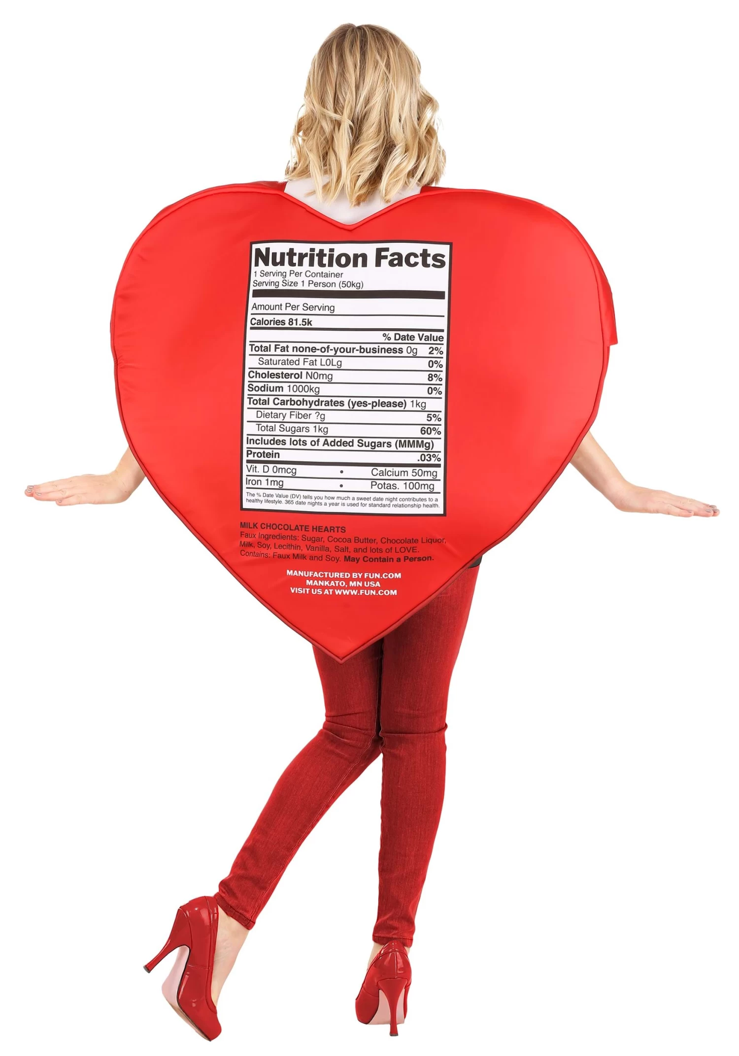 Heart-Shaped Box Of Chocolates Adult Costume 4 Heart-Shaped Box Of Chocolates Adult Costume - Image 2