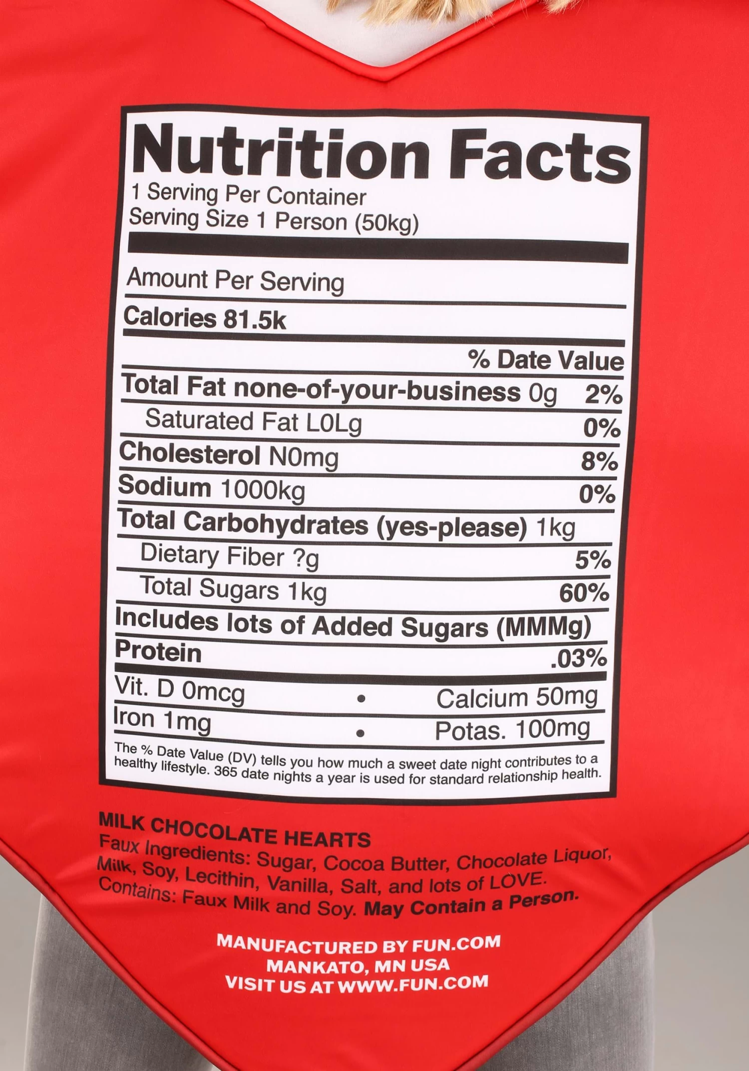 Heart-Shaped Box Of Chocolates Adult Costume 5 Heart-Shaped Box Of Chocolates Adult Costume - Image 3