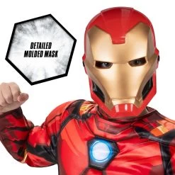JAZWARES Boy's Marvel Iron Man Costume -Halloween Costume Shop boys iron man costume 2