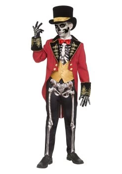 Fun World Skeletal Ringmaster Costume For Boys