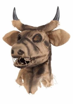 Bull Scarecrow Mouth Mover Mask -Halloween Costume Shop bull scarecrow mouth mover mask alt 5