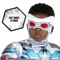 JAZWARES Boy's Captain America Falcon Costume -Halloween Costume Shop captain america falcon kids costume