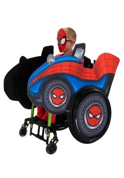 JAZWARES Adaptive Spider-Man Wheelchair Accessory For Kids 10 JAZWARES Adaptive Spider-Man Wheelchair Accessory For Kids -Halloween Costume Shop child adaptive spiderman wheelchair accessory alt 2