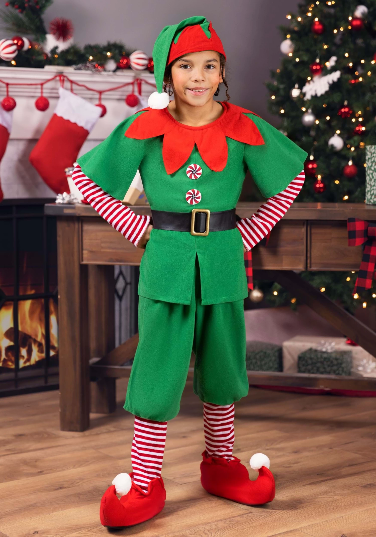 Holiday Elf Kids Costume 3 Holiday Elf Kids Costume