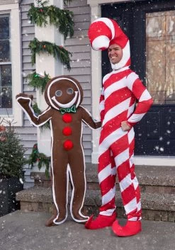 Iced Gingerbread Man Costume For Kids -Halloween Costume Shop child iced gingerbread man costume alt 2