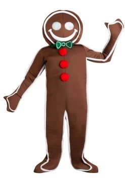 Iced Gingerbread Man Costume For Kids -Halloween Costume Shop child iced gingerbread man costume alt 4