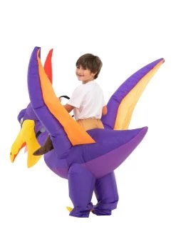 Inflatable Riding-A-Pteranodon Costume For Kids 9 Inflatable Riding-A-Pteranodon Costume For Kids -Halloween Costume Shop child inflatable riding a pteranodon costume alt 2
