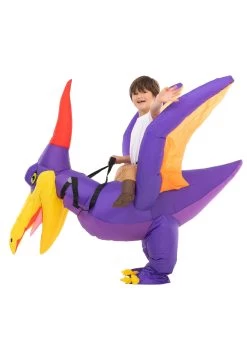 Inflatable Riding-A-Pteranodon Costume For Kids 11 Inflatable Riding-A-Pteranodon Costume For Kids -Halloween Costume Shop child inflatable riding a pteranodon costume alt 4