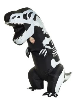 Kid's Inflatable Skeleton T-Rex Costume