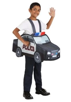 Ride In Police Car Costume For Kids -Halloween Costume Shop child police car costume alt 2