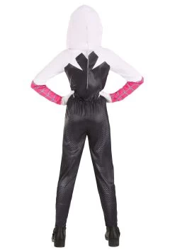 JAZWARES Kid's Spider-Gwen Costume -Halloween Costume Shop child spider gwen costume alt 3