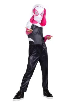 JAZWARES Kid's Spider-Gwen Costume -Halloween Costume Shop child spider gwen costume alt 7