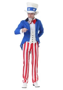 Men's Plus Size Classic Uncle Sam Costume -Halloween Costume Shop classic plus uncle sam costume 2